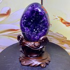 8 8lb  Natural Rare Amethyst Dinosaur Egg Quartz Crystal Specimen Healing stand