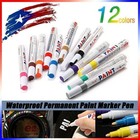 12pcs Waterproof Permanent Paint Marker Pen Car Tyre Tire Tread Rubber Metal Us 
