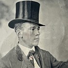 Antique Tintype Photograph Very Handsome Young Man Top Hat Americana