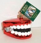 2016 Old World Christmas - Wind Up Teeth - Blown Glass Ornament New W tag 44107