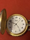 Vintage Cycle 17 Jewel Swiss Made Mechanical Gold Tone Pocket Watch - Running