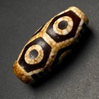 Tibetan Old Agate Dzi  6 Eyes  Bead Pendant K0705