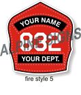 Fire Firefighter Engineer Helmet Shield Sticker - Style 5 - Custom Just For You 