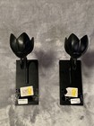 Ikea Black Metal Tulip Bookends Set Of 2 Home Decor Gorgeous 
