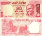 India 20 Rupees  2015  P-103l  Unc  Plate Letter R  X 10 Pcs