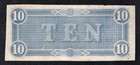 T-68 1864  10 Ten Dollars Csa Confederate States Of America Note Extremely Fine