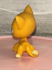 Littlest Pet Shop  855 Short Hair Orange Yellow Cat With Purple Moon Eyes