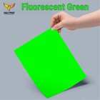100 Custom Fluorescent Green Round Circle Labels Personalized Print 0 5  To 7 