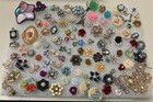 Earring Singles Lot For Art Craft Creating Vintage To Now Flowers Birds Shell  