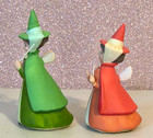 Disney Sleeping Beauty Flora And Fauna Fairy Godmother Porcelain Figurines 3 