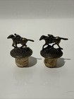 Blanton   s Bourbon Horse Jockey Bottle Stoppers L   N Cork Set Of 2
