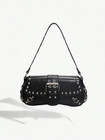 Funky Punk Steampunk Gothic Y2k Studded Shoulder Bag - Trendy Hobo Handbag