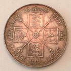 - 1889 Great Britain Victoria Jubilee Head Double Florin Uncirculated Unc 