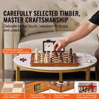 15  Magnetic Wooden Chess Checkers Set Folding Portable Chess Game Board