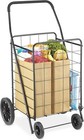 Extra Large Folding Shopping Cart Utility Trolley Laundry Grocery Basket Cart Us