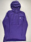 Adidas Climawarm 1 4 Zip Hoodie Pullover Jacket Women s L Purple Thumbholes Poly
