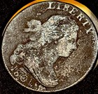 1801 Sr-219- 3 Errors- Draped Bust Large Cent- 1 000  Missing Stem     ii   