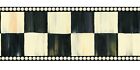 New Mackenzie Childs Courtly Check Wallpaper Border -- Sealed 16  Roll  6  Wide