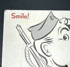 Vtg 1940s Wwii Mechanical Chain Nose Mov-i-graff Card Cartoon American Soldier