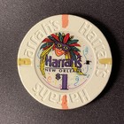 Harrah   s New Orleans Louisiana  1 Casino Chip Small Inlay Obsolete Gaming Poker