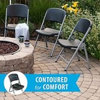 Lifetime Commercial Grade Folding Chairs  4 Pack plastic  Black silver