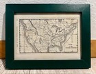 Rare 1877 Antique Map Of The United States Of America  Framed 8 5x6 5in