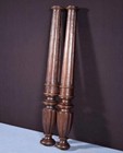21  Pair Of French Antique Solid Oak Posts pillars columns balusters Salvage