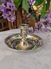 Vintage Greggio Rino 800 Silver Chamber Candle Holder  29pd