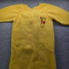 Vintage Winnie The Pooh Yellow Fleece Footed Pajamas Size 7 Disney Made In Usa
