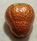 1915 Austrian 800 Silver And Enamel  Strawberry Shaped Pill Trinket Box 
