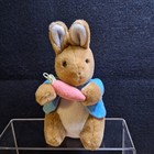 Eden Toys Plush Beatrix Potter Peter Rabbit Brown Cream Bunny With Carrot 7 