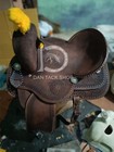 Western Deep Seat Barrel Leather Racing Pleasure Horse Saddle Tack Set Free Ship