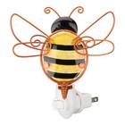 Bee Insect Glass Metal Night Light Nib Decor Us Plug