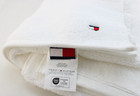 New Tommy Hilfiger Fifth Avenue 4 Piece White Thick 100  Cotton Bath Towel Set