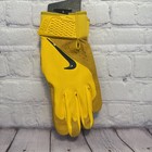Nike Alpha Elite Batting Golves Baseball Yellow Gold Dri-fit Size Large L New