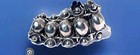 Vintage Estate Heavy Coffee Bean Signed C a Sterling Silver  Panel Bracelet 7 5 