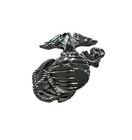 Us Marine Corps Usmc Metal Car Emblem -eagle   Globe - Silver -free Shipping