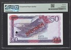 Gibraltar 50 Pounds 27-11-1986 P24s  specimen  Uncirculated Grade 66 Top Pop
