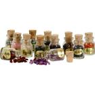 12 Corked 1 5  Apothecary Style Jars Full Of Semi-precious Stone Nuggets 