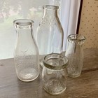 4x Vintage Glass Milk Bottles  Ohio Milk Bottles  Pennsylvania Milk Bottle