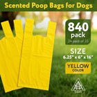 Scented Dog Poop Bags With Handles Opaque Yellow 840 Count 6 25 X 6 X 16 In