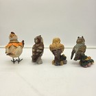 Vintage Lefton Owl Figurine Lot     Assorted Owl Statues   Bird Decor     Set Of 4