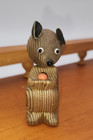 3  Vintage Cryptomeria Wooden Wood Squirrel Acorn  Figure Figurine