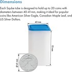 Lighthouse - Square Coin Tubes For 20 Coins - Perfect Silver 6 Pack