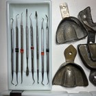 Lot Of Vintage Dental Tools  Picks  Glass Trays  Etc 