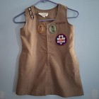 Girl Scouts Brownie Unifirm Dress Vintage 70s Rare Patches Badges Pixie Jumper