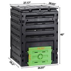120 Gal Garden Compost Bin All Weather Resistant Large Capacity Compost Bin
