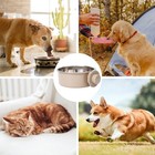 Pet Dog Cat Puppy Stainless Steel Hanging Food Water Bowl Feeder For Crate Cage