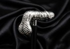 Handcrafted Artistic Walking Stick - Unique Statement Piece - Sturdy Black Shaft