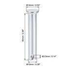 Single Hole Clevis Pins 10mm X 60mm Flat Head Zinc-plating Solid Steel Pin 4pcs